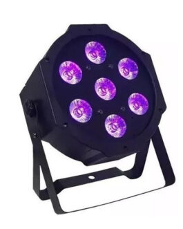 MINI CANHÃO REFLETOR FLAT PAR LIGHT 7 LEDS