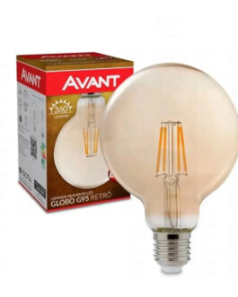 LÂMPADA LED FILAMENTO RETRÔ GLOBO G95 4W E27 AMBAR – AVANT