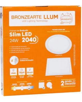 PAINEL LED EMBUTIDO 24W 6500K – BRONZEARTE