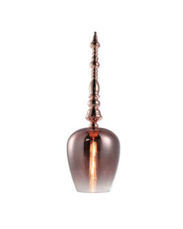 PENDENTE TAZZA25 1XE27 FUME ROSE GOLD – LUMINATTI