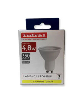 LÂMPADA LED MR16 GU10 4,8W 2700K – INTRAL