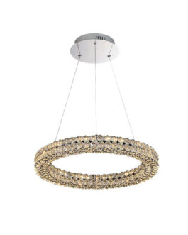 PENDENTE 50CM CRISTAL LED 24W 3000K – SINDORA